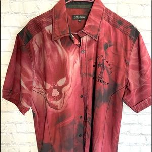 Bottom up affliction polo shirt